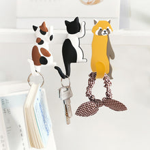 Load image into Gallery viewer, Lovely animal Fridge Hook Key Wall Crochet Holder Removable Kitchen Hooks Home Decor key holder wall can Washed holder wall hook