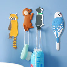 Load image into Gallery viewer, Lovely animal Fridge Hook Key Wall Crochet Holder Removable Kitchen Hooks Home Decor key holder wall can Washed holder wall hook
