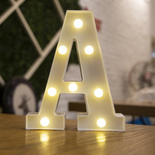 Load image into Gallery viewer, Decorative Letters Alphabet Letter LED Lights Luminous Number Lamp Decoration Battery Night Light Party Baby Bedroom Decoration
